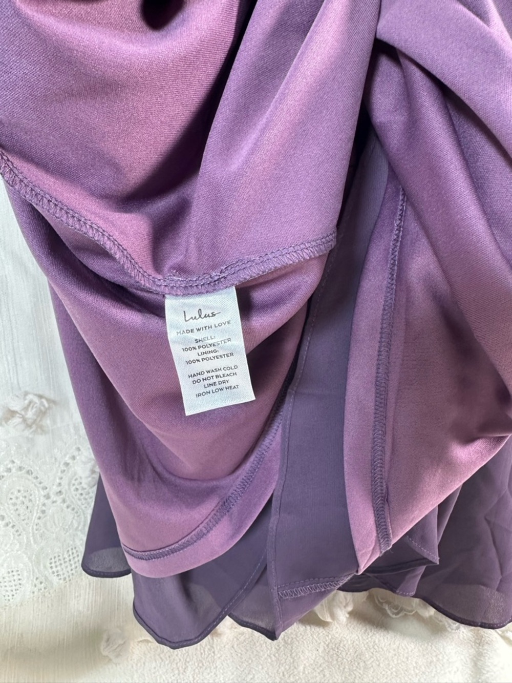 Lulu's Deep Purple Chiffon Mini Dress Prom Pick Size M - Picture 7 of 11